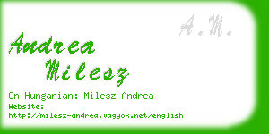 andrea milesz business card